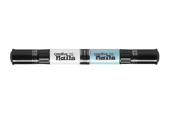 Дитячий лак-олівець для нігтів Creative Nails на водній основі (2 кольори білий + блакитний) Киев