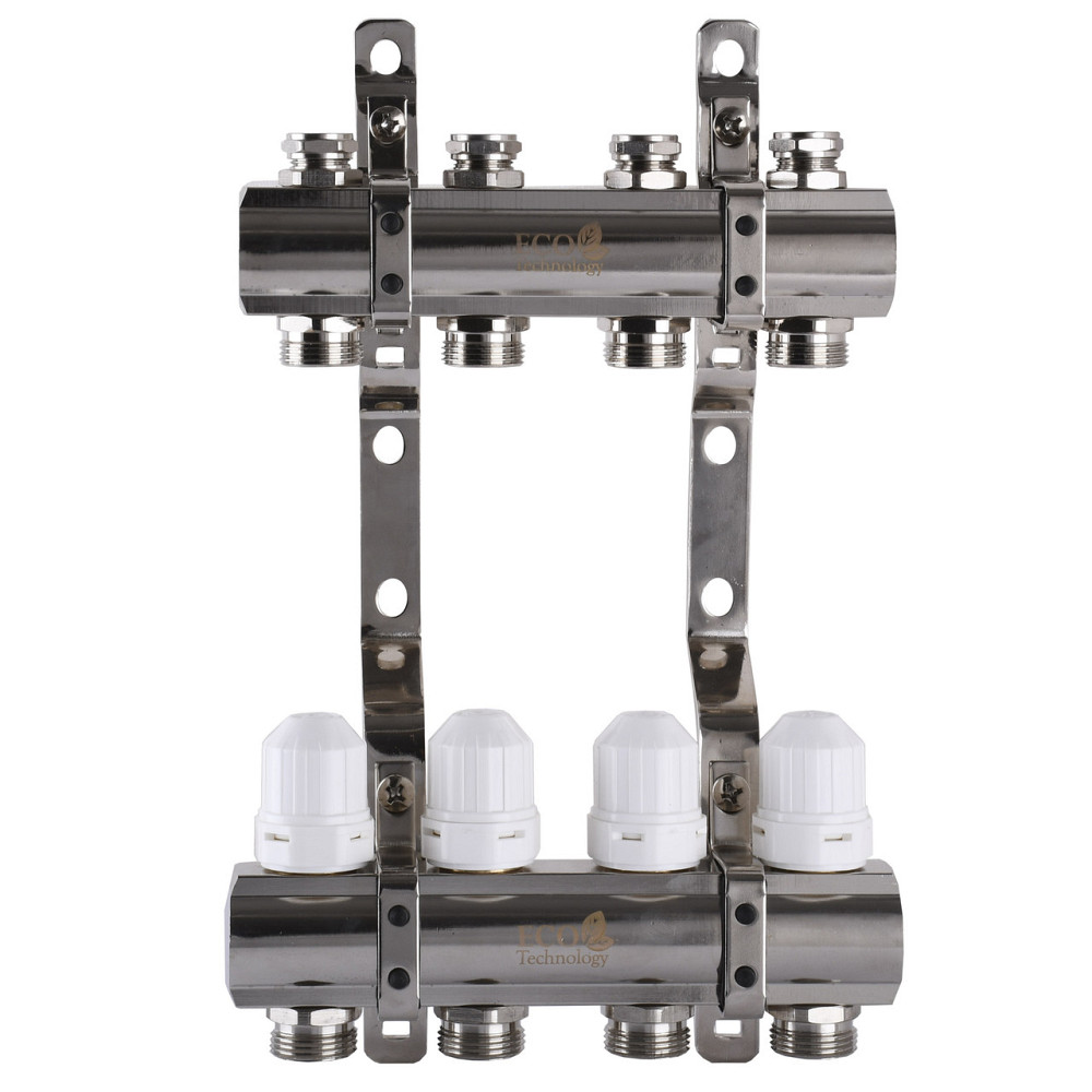 Коллектор с регуляторами и креплением ECO 001С 1″x4 (000008834) Киев - изображение 1