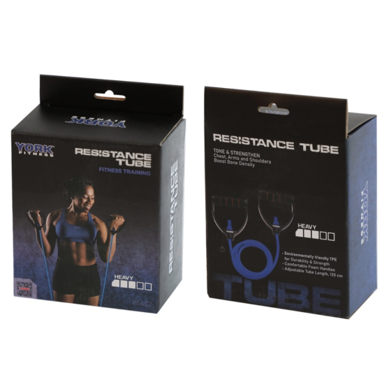 Еспандер трубчастий з ручками York Heavy, синій Киев