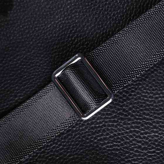 Зручна вертикальна сумка для чоловіків з натуральної шкіри Чорний (Vintage) Київ