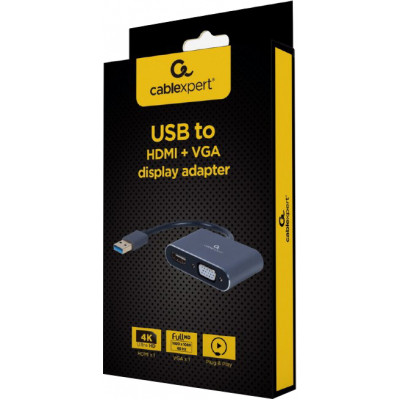 Переходник USB-A to HDMI/VGA Cablexpert (A-USB3-HDMIVGA-01) Винница - изображение 2