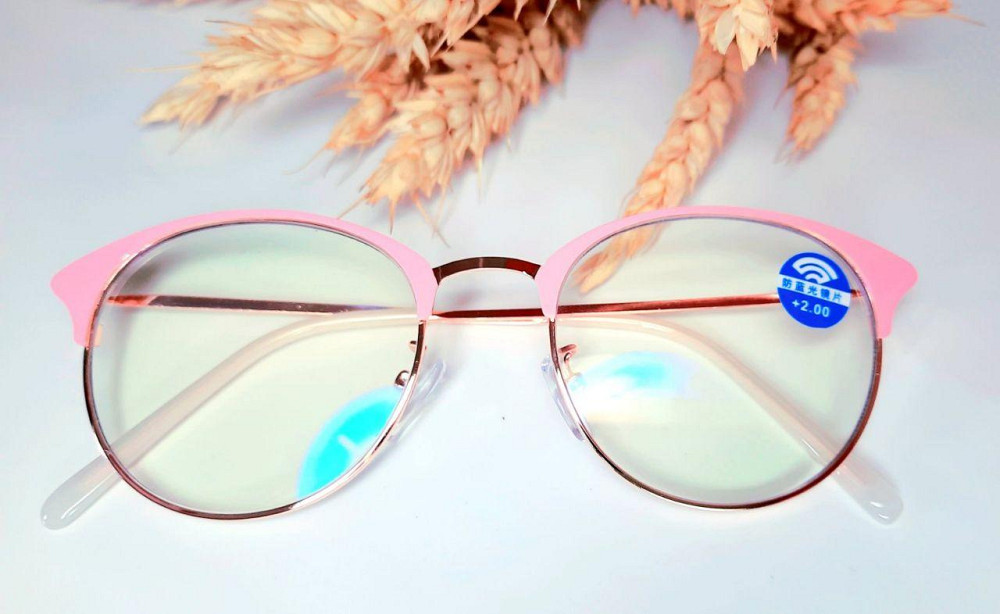 Женские металлические очки для чтения Pink +2.0 Луцк - изображение 1