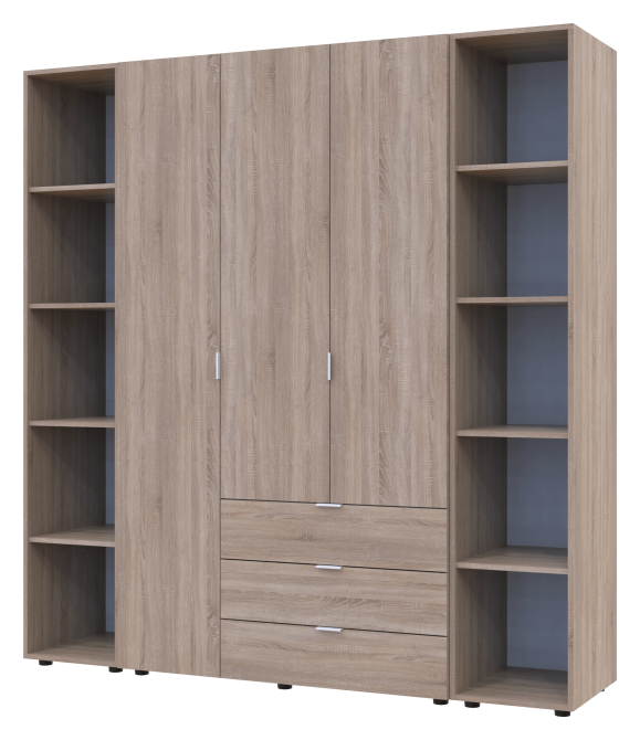 Комплект шаф для одягу Doros Гелар (3 шт.) 192,6х49,5х203,4 см Дуб сонома (DRS-011150) Львів - фото 3