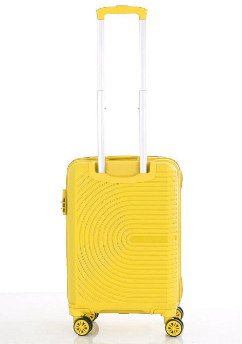 Валіза пластикова MCS V374 мала 55 см жовта Київ - фото 3