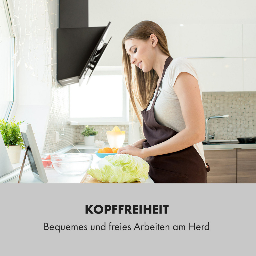 Вытяжка Alessia вытяжка над головой 350 м³/ч Push Control черный 90 см (Германия, читать описание) Ровно - изображение 2