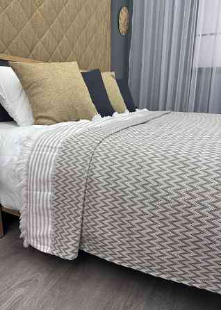 Покривало Dakota Fringe ЄВРО 200х230 см колір сірий з білим (85-196) Київ