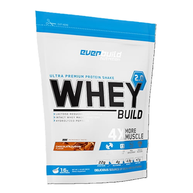 Протеин Everbuild Nutrition Whey Protein Build 2.0 500 г, Chocolate Луцк - изображение 1