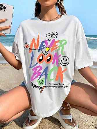 Футболка женская с принтом  48 Белая 2664085838 Днепр