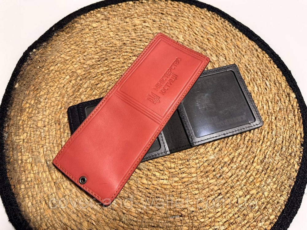 Шкіряна обкладинка на посвідчення Міністерство Юстиції (на книжку) Київ - фото 8