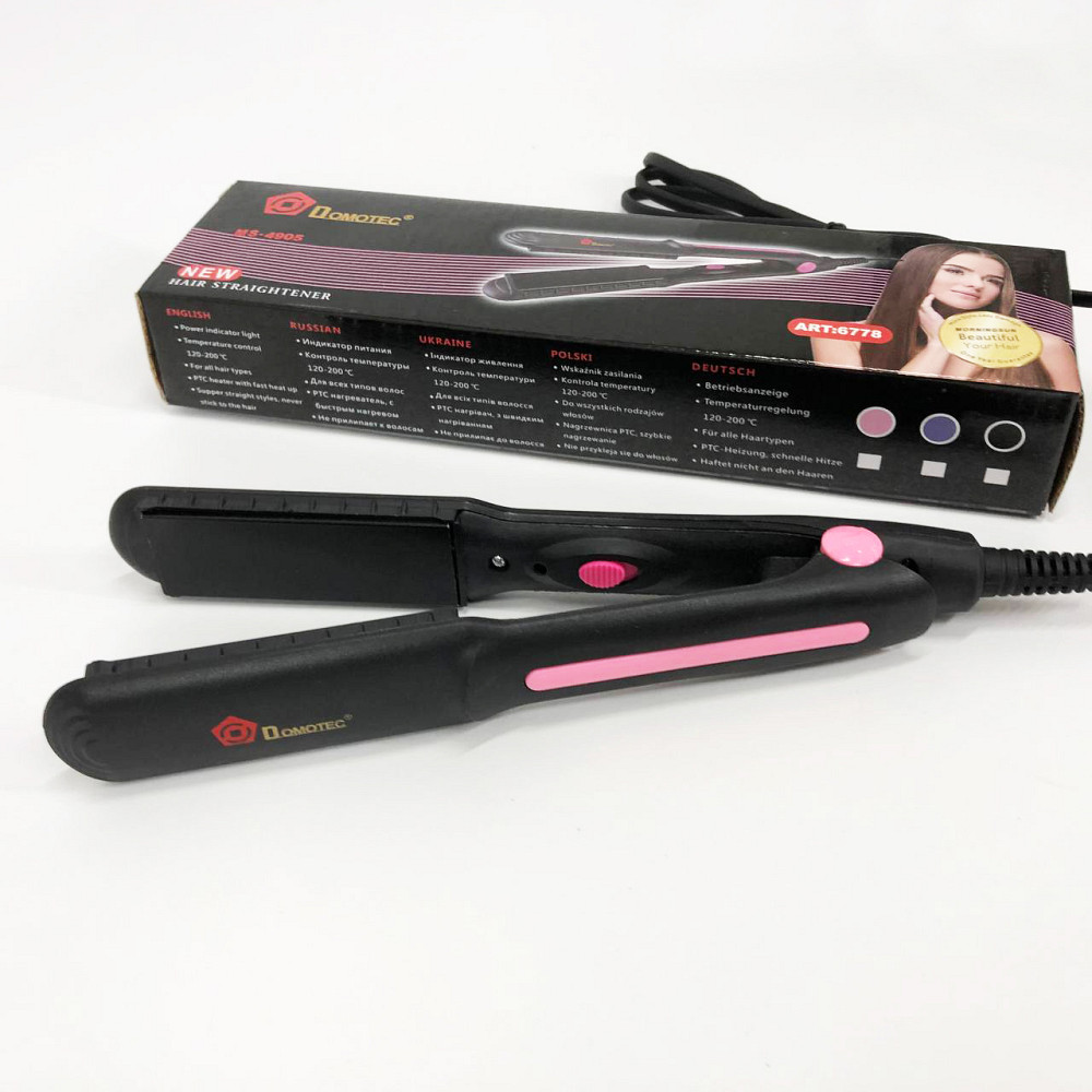 Праска для вирівнювання зачіски, Щипці гофре для вирівнювання волосся Випрямляч перукарень EY-90 Львів - фото 2