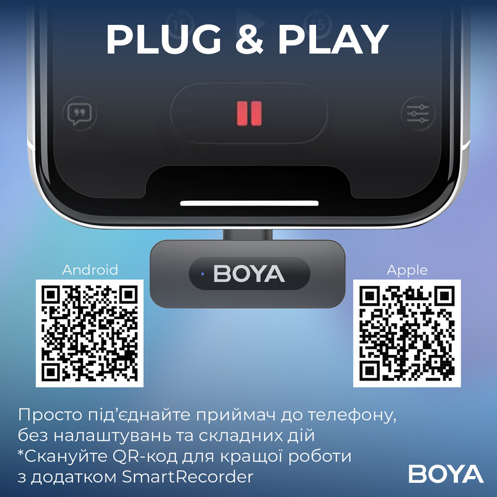 Мікрофон BOYA BY-V10 Type-C Black ( 11023 ) Харків - фото 13