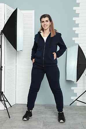 Зимовий спортивний костюм на хутрі "Nord" оптом | Батал Темно-синій, 50-52 Київ