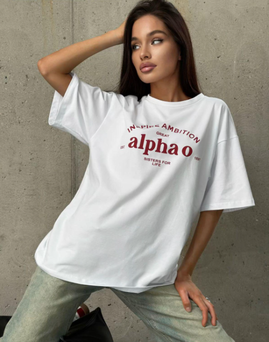 Футболка женская с принтом  44 Белая 2634324697 Днепр - изображение 1