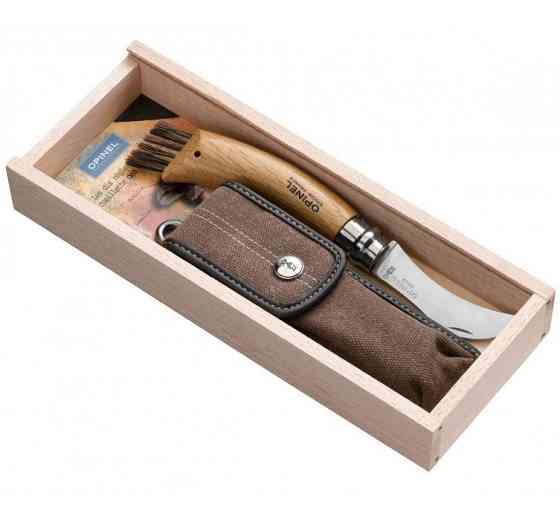 Складаний ніж для Грибів з чохлом у пеналі Opinel No8 "Chapighon blister" (001327) Неіржавка сталь Нововолинськ