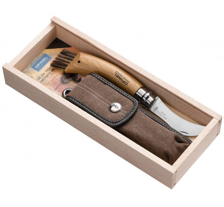 Складаний ніж для Грибів з чохлом у пеналі Opinel No8 "Chapighon blister" (001327) Неіржавка сталь Нововолинськ - фото 1