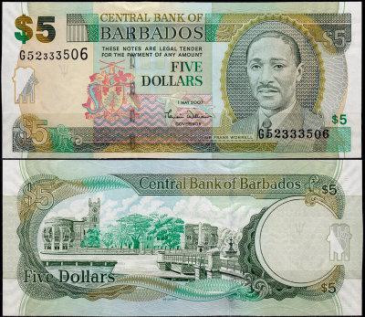 Барбадос / Barbados 5 Dollars 2012 Pick 67c UNC Полтава - фото 1