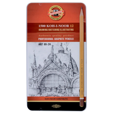 Олівець графітний Koh-i-Noor 1502.II Art, 8В-2Н, 12 шт. (1502012008PL) Вінниця - фото 1