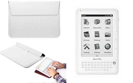Чехол-конверт VitoCase для Qumo Libro II HD, с функцией подставки для книги Белый Киев