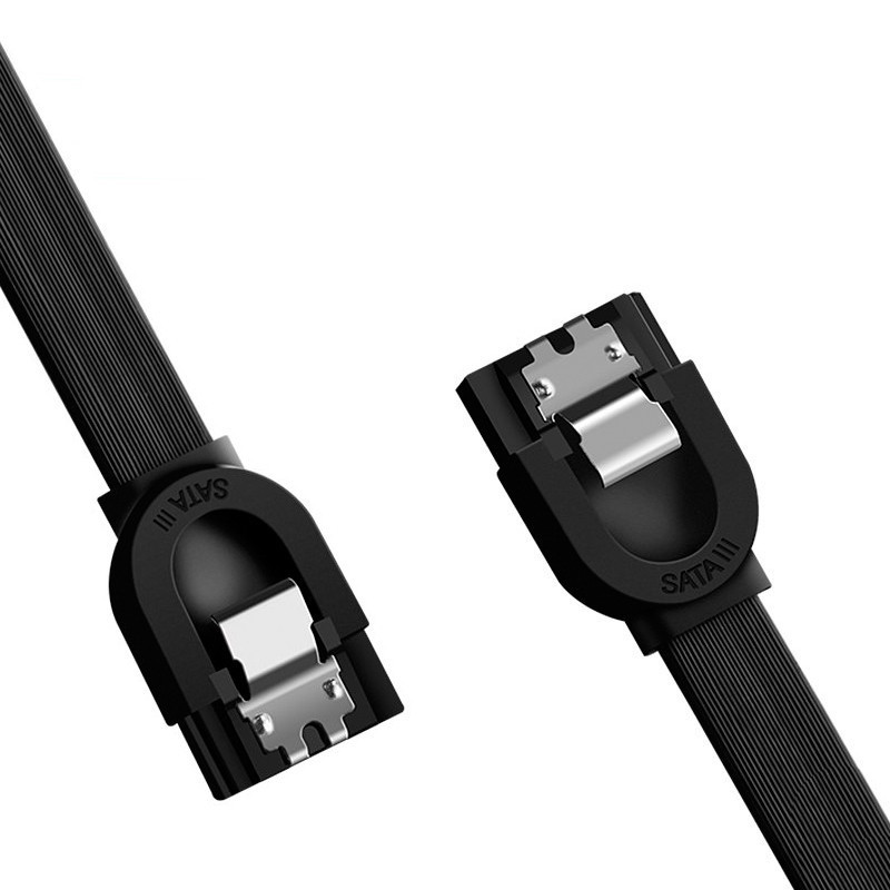 Кабель Serial ATA SATA III Ugreen US217 з блокувальною засувкою (Чорний, 0.5м, Прямий конектор) Миколаїв - фото 1