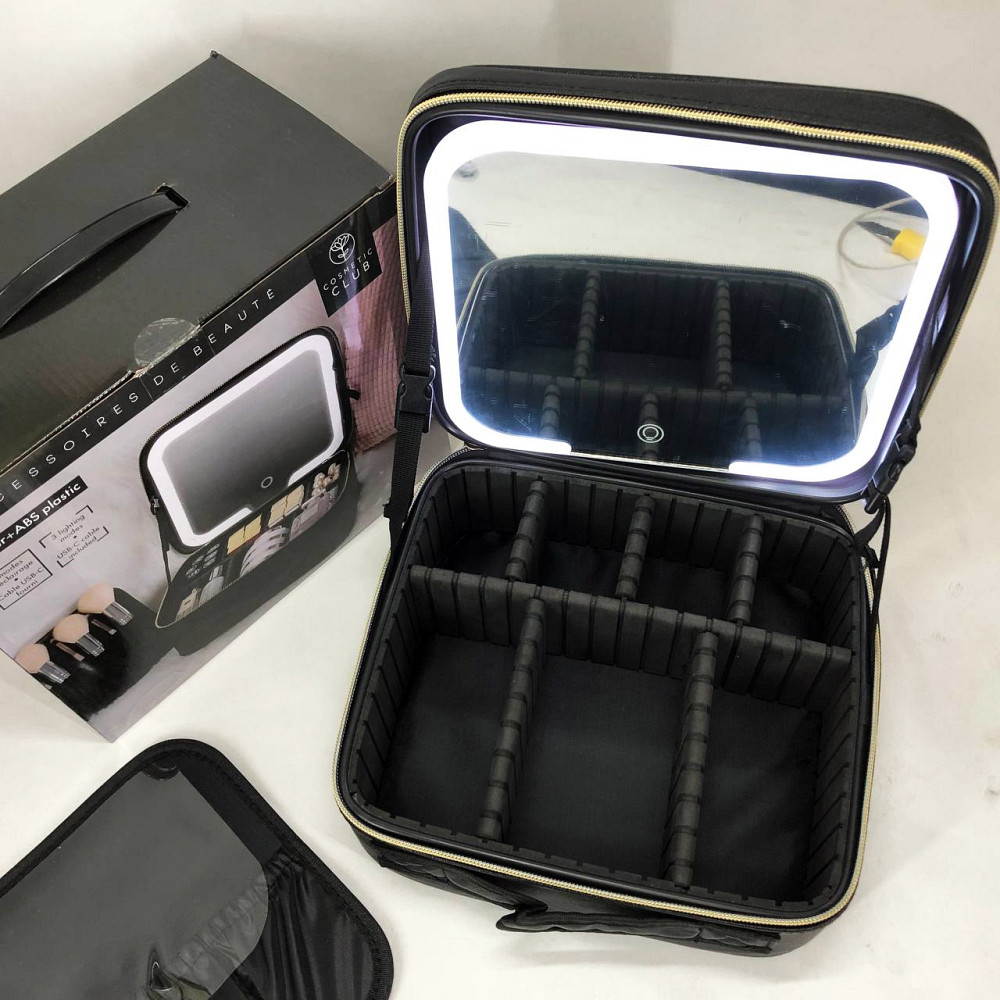 Підставка для зберігання косметики, Бьюті кейс із дзеркалом для косметики Дорожній набір краси OC-90 Львів - фото 6