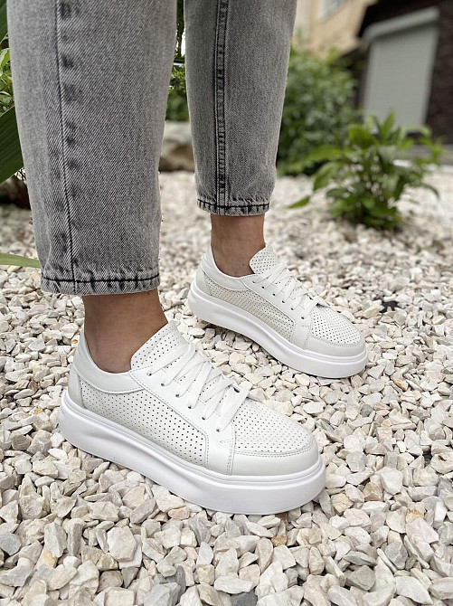 G.S.V. Кеди жіночі G.S.V. L8 білі (весна-осінь, шкіра натуральна) (4475) Коломия - фото 4