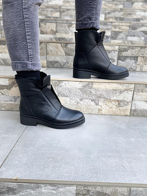 Без бренда Черевики жіночі ESSFIER 2017 чорні (зима, шкіра натуральна) (3877) 37 Коломыя - изображение 8