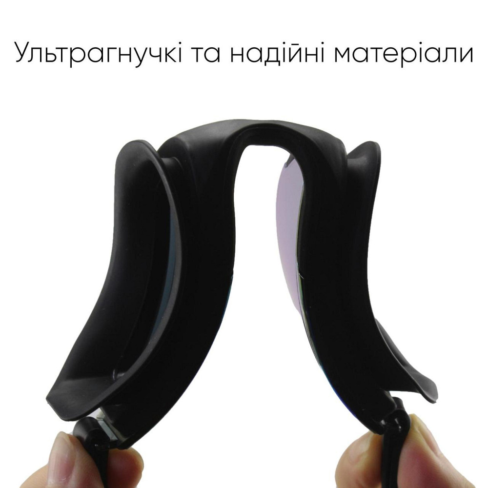 Окуляри для плавання Renvo Anda Pro Уні Anti-fog Чорний OSFM (2SG510-01) Київ - фото 3