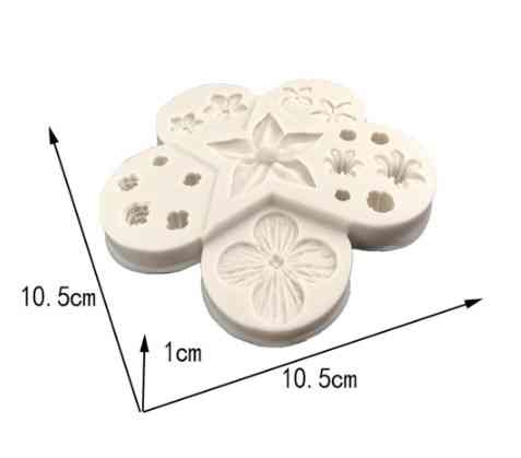Молд силиконовый Цветочки 105 на 105 мм серый Киев