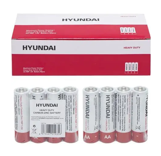 Сольові батарейки HYUNDAI  AA пальчик R6 Shrink Heavy Duty 4 шт. Рівне - фото 1