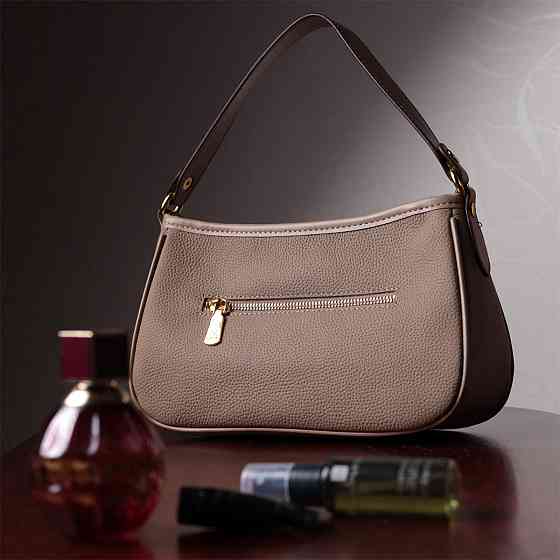 Жіноча сумка з двома ручками з натуральної шкіри Vintage 22632 Бежева Київ