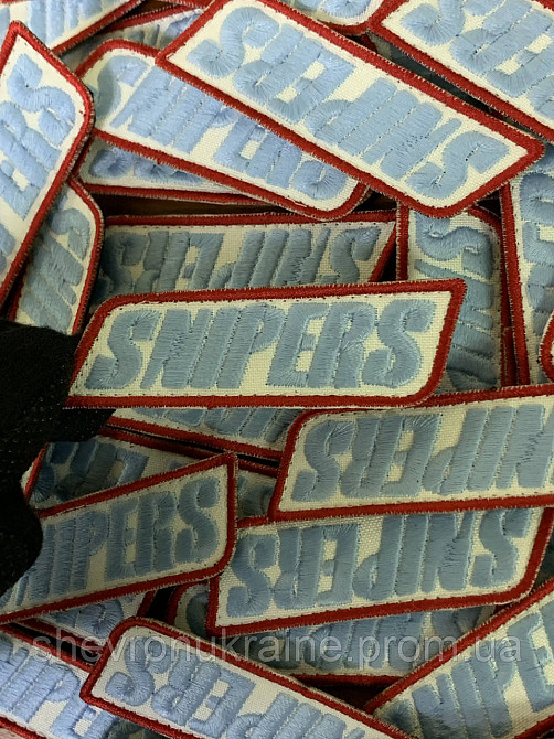 Шеврон что светиться SNIPERS (Форма прямоугольная. На липучке) Размер 2x8см Киев - изображение 4