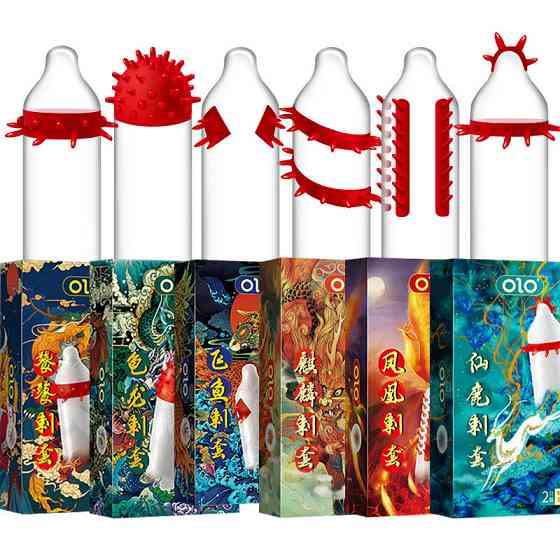 Презервативи стимулюючий з вусиками OLO Phoenix з силіконовою змазкою 18 см 2 шт. Вінниця