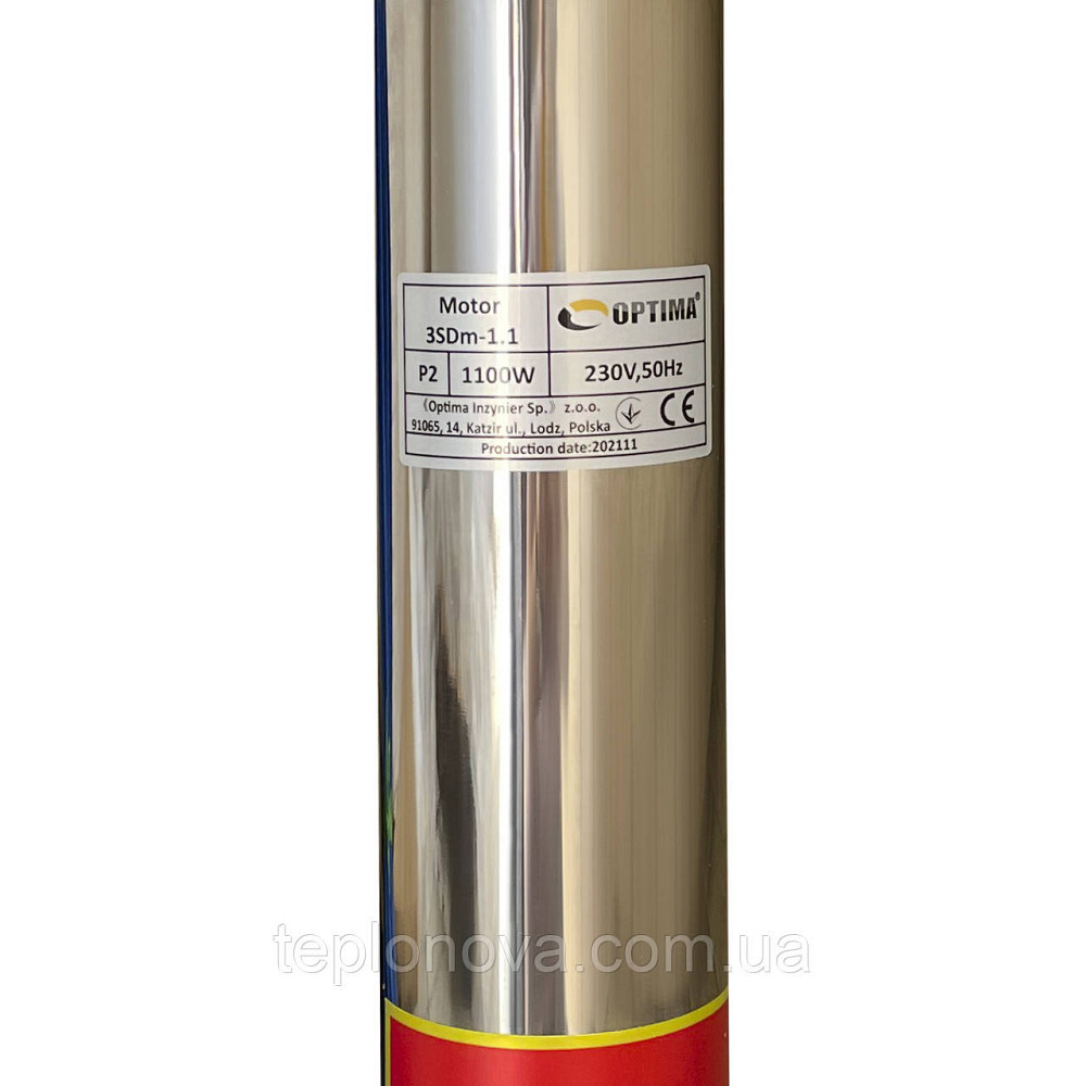 Насос свердловинний з пов, вуст, до піску 3" OPTIMA 3SDm1,8/39 1,1 кВт 159м + пульт + кабель 75 м NEW Чернівці - фото 5