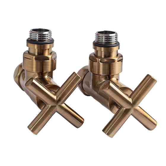 Кран кутовий для рушникосушки Raftec Premium 1/2"х1/2" бронза Київ