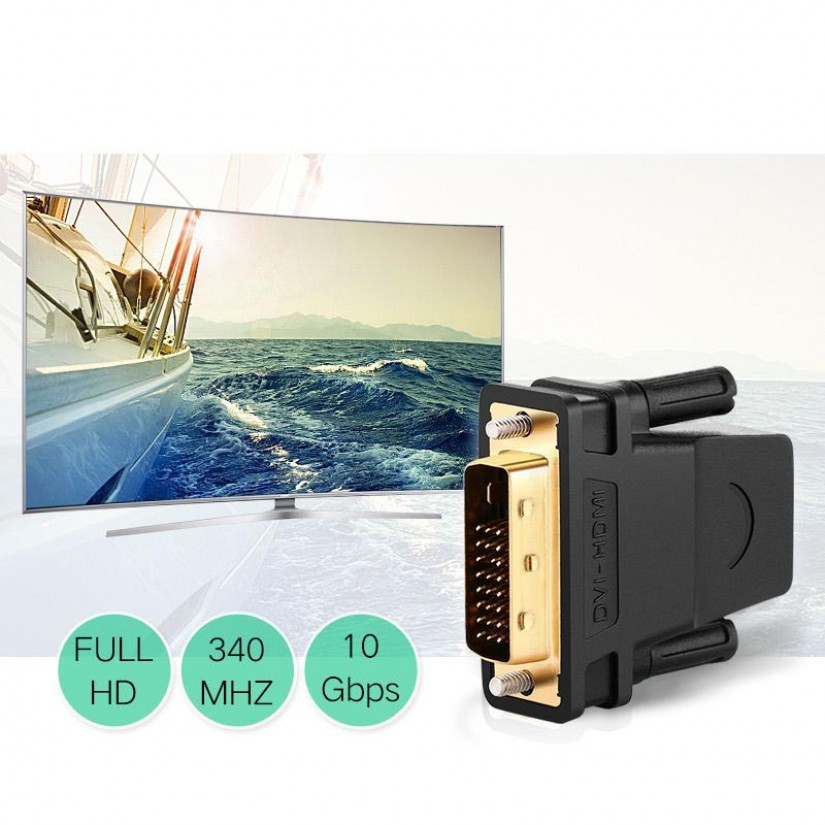 Переходник HDMI DVI D 24+1 Ugreen 20124 (Черный) Николаев - изображение 7