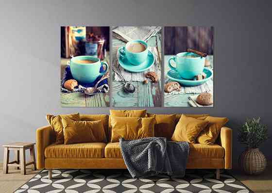 Модульна картина у вітальню/ спальню   Кавові зерна      ART-285_3A Київ