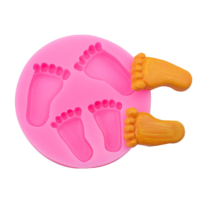 Молд силиконовый Детские ножки 95 мм розовый Киев - изображение 1