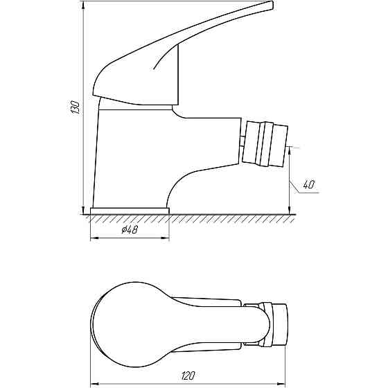 Змішувач для біде Globus Lux Solly GLSO-0106 (000009290) Київ
