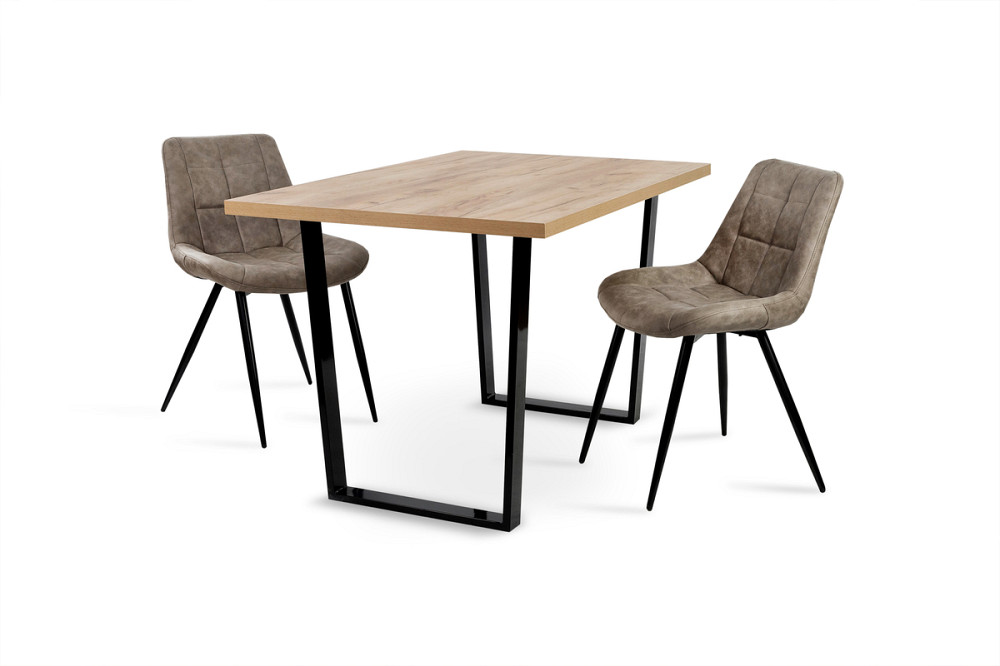 Стіл Кентукі 120/80*75, крафт золотий /чорні ноги Київ - фото 8