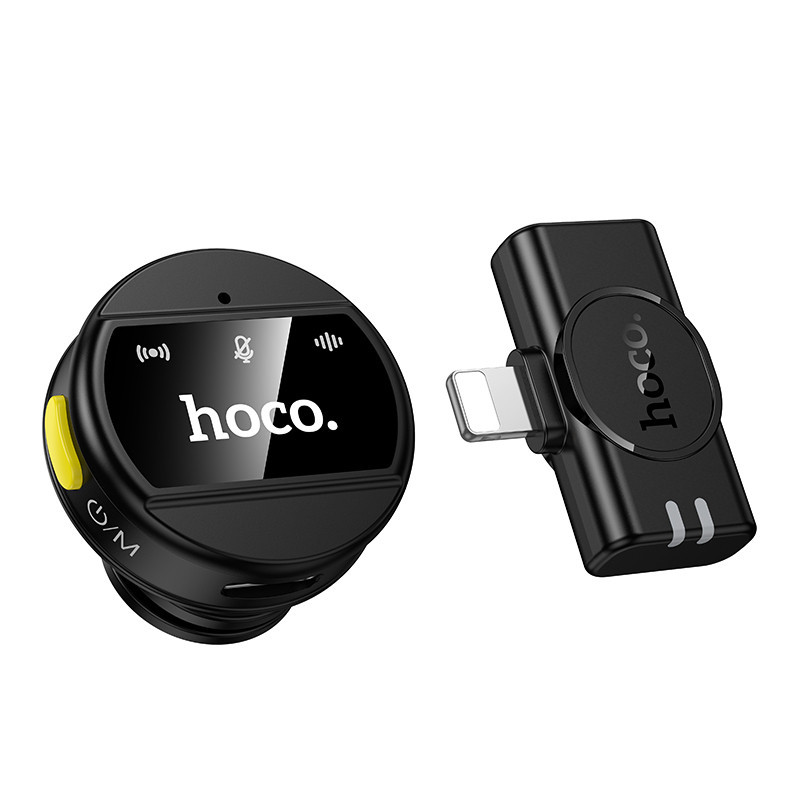 Беспроводная микрофонная система HOCO L21 Charm magnetic (Lightning) Black Одесса - изображение 4