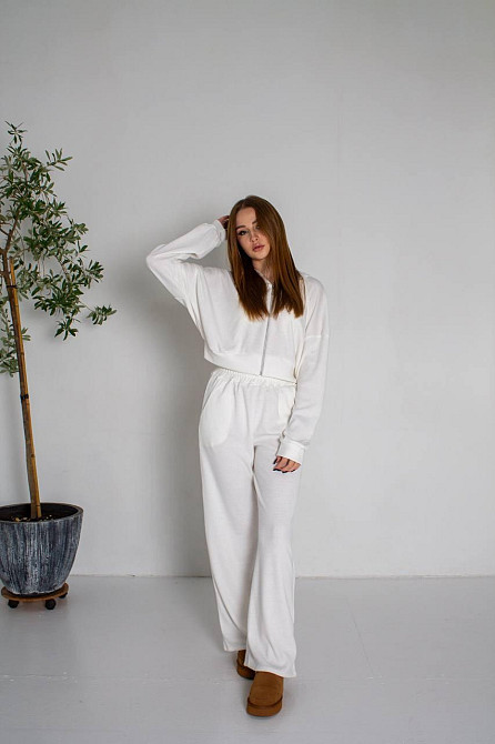 Женский стильный повседневный костюм двойка рубчик Одесса - изображение 3