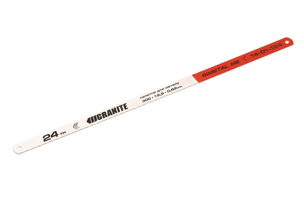 Полотно для металла GRANITE Bimetal одностороннее М2 300х12.5х0.62 мм/24х1