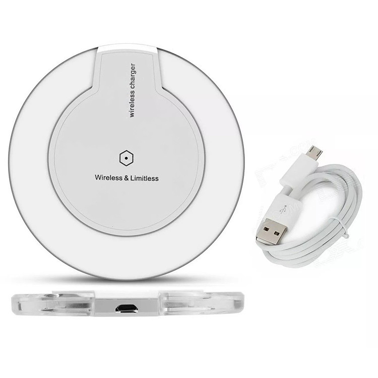 Беспроводное зарядное устройство с LED-подсветкой белое Киев - изображение 3