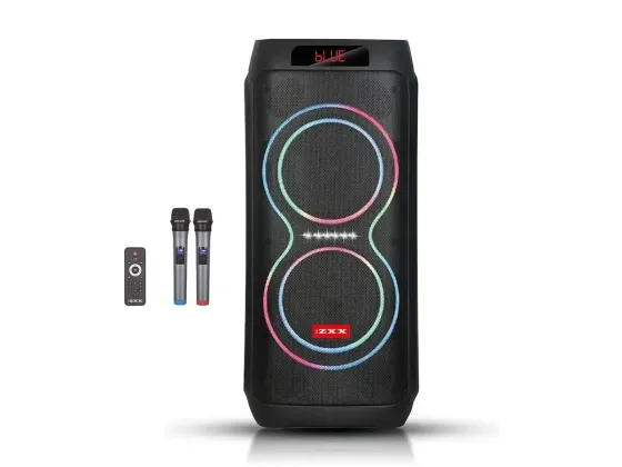 Портативна акустична колонка ZXX-5550 80Вт 2x8" TWS/FM/USB/TF/BT/LED/2MIC караоке Одеса