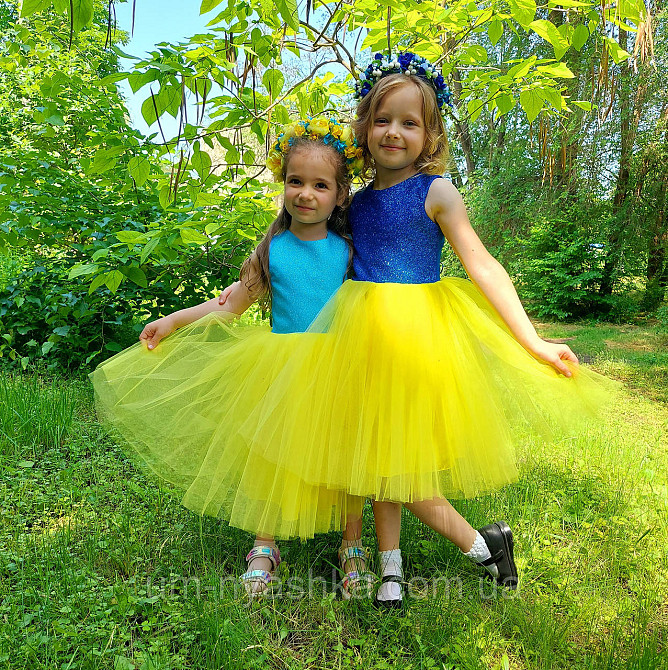 Жовта святкова сукня в патріотичних кольорах Кривой Рог - изображение 1