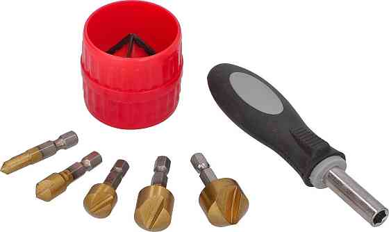 Набір зенкерів з тримачем, 7пр. (6,10,13,16,19мм) Forsage F-44729A Одеса