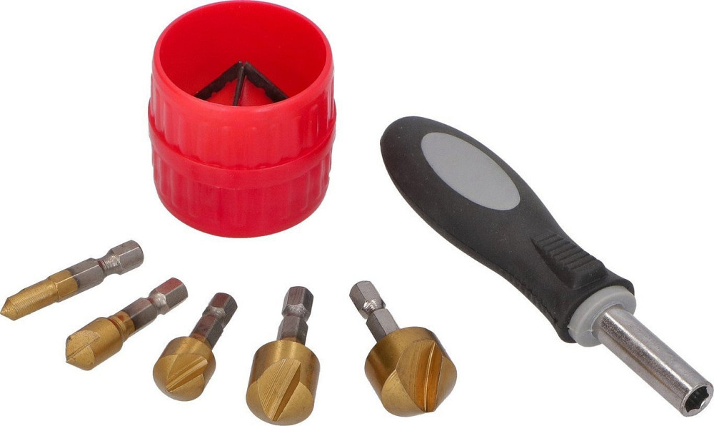 Набір зенкерів з тримачем, 7пр. (6,10,13,16,19мм) Forsage F-44729A Одеса - фото 1