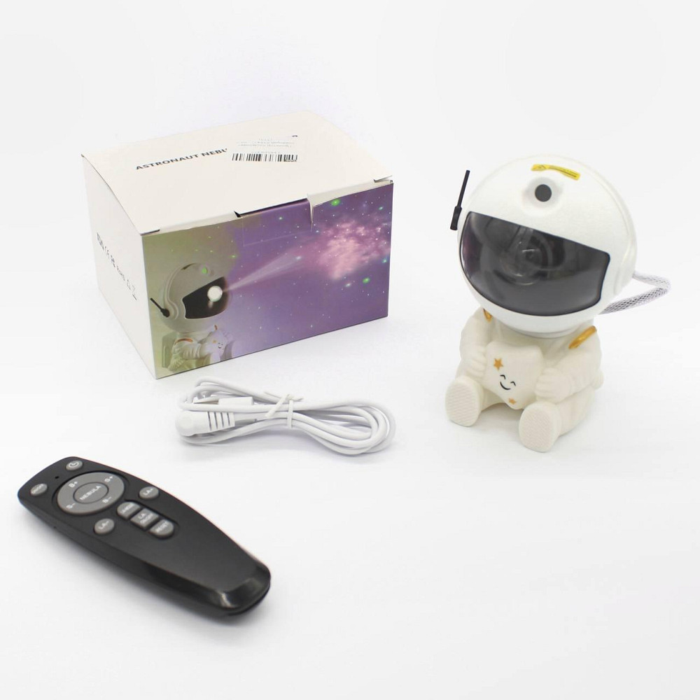 Лазерный ночник-проектор звездного неба Космонавт, с USB + пульт / Детский светильник-ночник звездное небо Киев - изображение 10