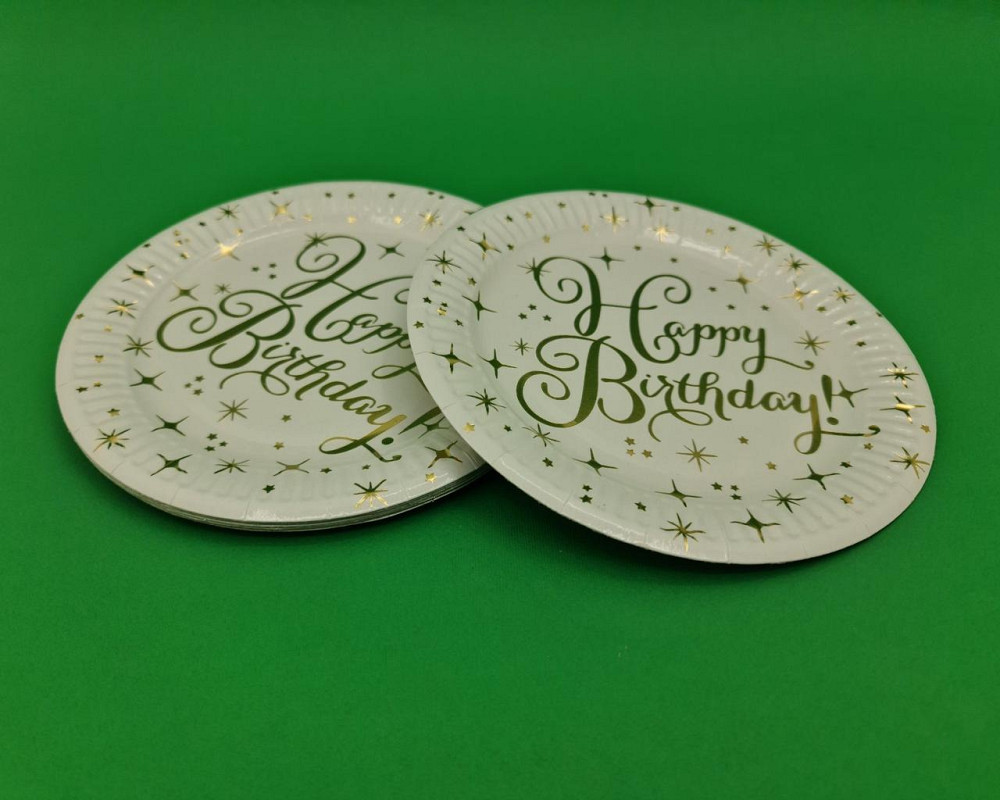 Тарелки бумажные одноразовые детские 