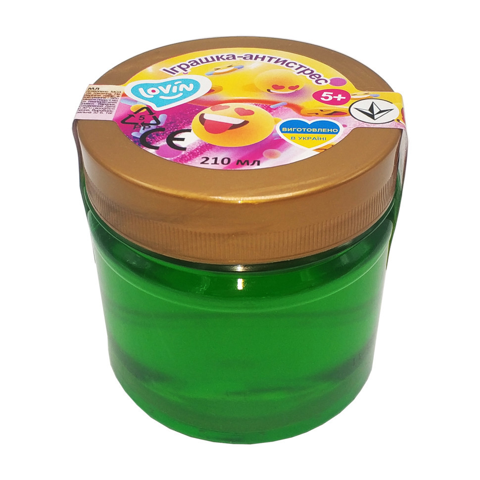 Игрушка-антистресс 210 мл Slime time ТМ Lovin 80142 Зеленый Винница - изображение 1